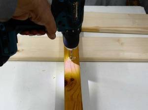 Build your own corner bench and pre-drill it