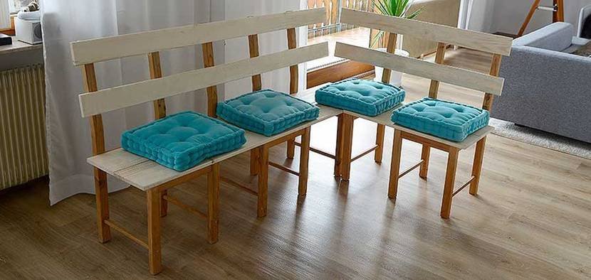 Build your own corner bench and finish it