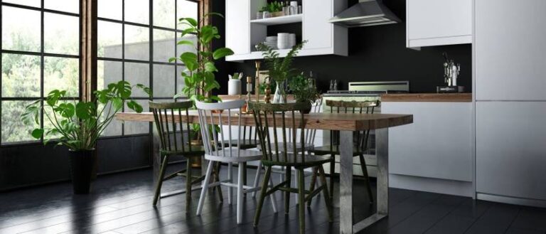 Modern dining room design, furnishing idea