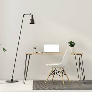 floor lamp next to desk